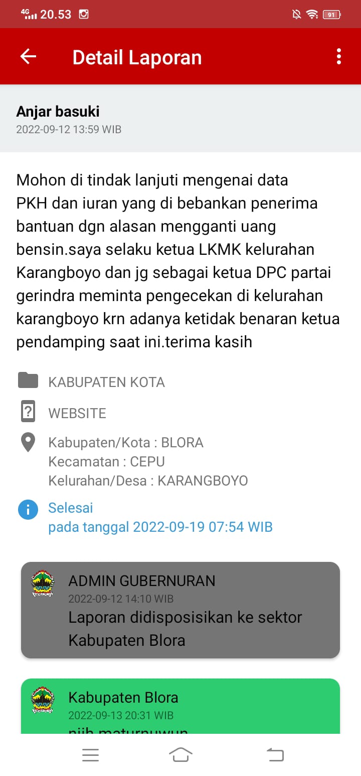 Screenshot pencatutan 