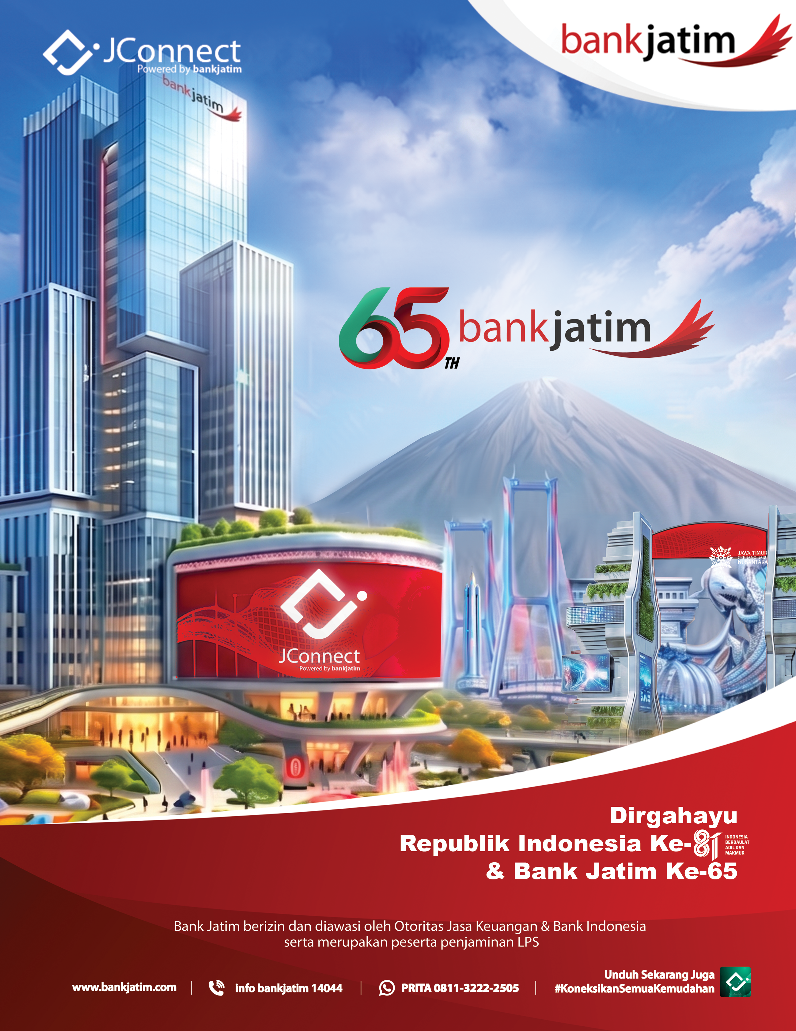 Dirgahayu Republik Indeonesia Ke-81 & Bank Jatim Ke-65