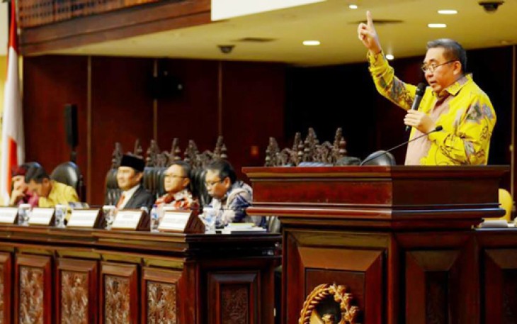 Gubernur Ridwan Mukti saat gelar pertemuan dengan tokoh-tokoh nasional asal Sumatera Bagian Selatan (Sumbagsel) di Gedung Nusantara 5 DPR/MPR RI di Jakarta, Senin (06/03/2017).