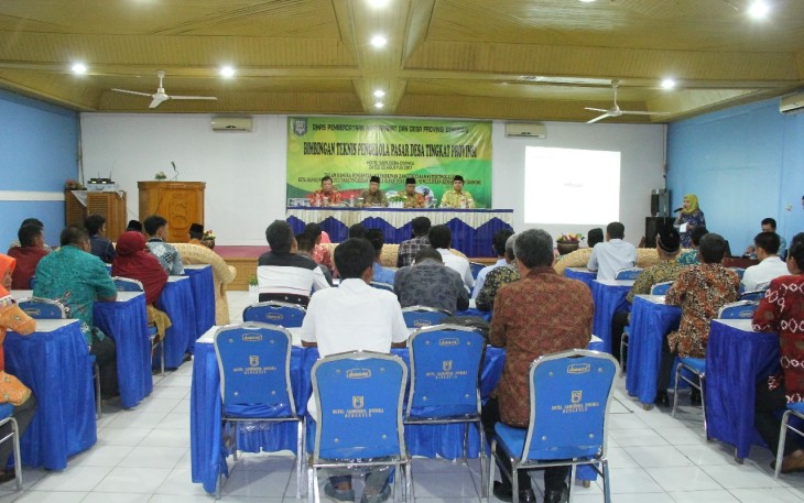 Bimbingan Teknis Pengelola Pasar Desa Tingkat Provinsi oleh Dinas Pemberdayaan Masyarakat Desa Provinsi Bengkulu.
