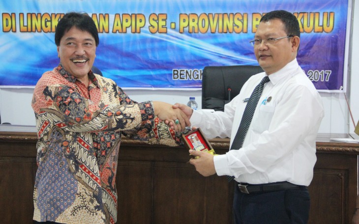 Workshop Peningkaan Kapabilias Aparat Pengewasan Intern Pemerintah (APIP) yang digelar di Kantor Perwakilan BPKP Provinsi Bengkulu, Selasa (8/8).