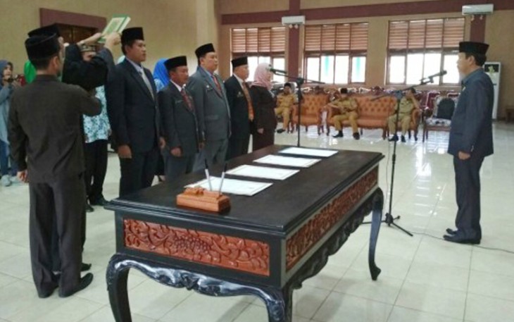 Pelantikan 9 Pejabat Eselon III dan IV Pemkot Bengkulu