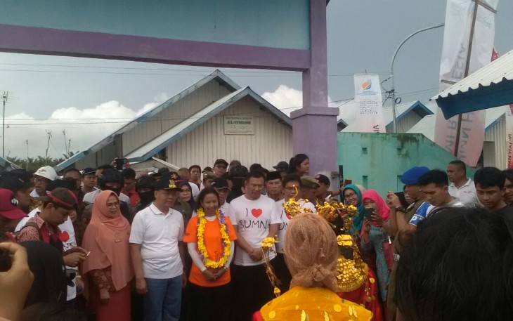 Menteri BUMN Rini Soemarno saat berkunjung ke Bengkulu, Kamis (23/11/2017).