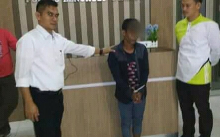 Salah seorang Pelaku saat diamankan Polres Bengkulu Utara