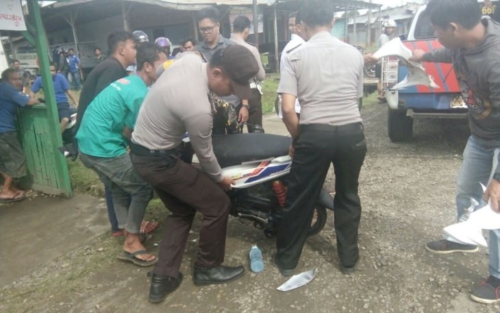 Saat kejadian, motor dalam kondisi rusak parah