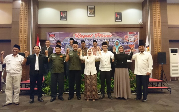 Paslon walikota dan wakil walikota Bengkulu periode 2018-2023. Foto Istimewa.