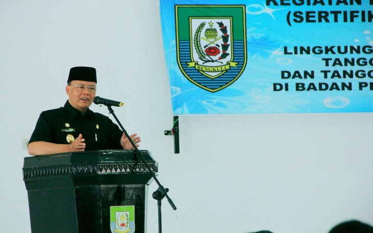 Plt Gubernur Bengkulu Rohidin Mersyah membuka Kegiatan Pembekalan dan Uji Kompetensi.