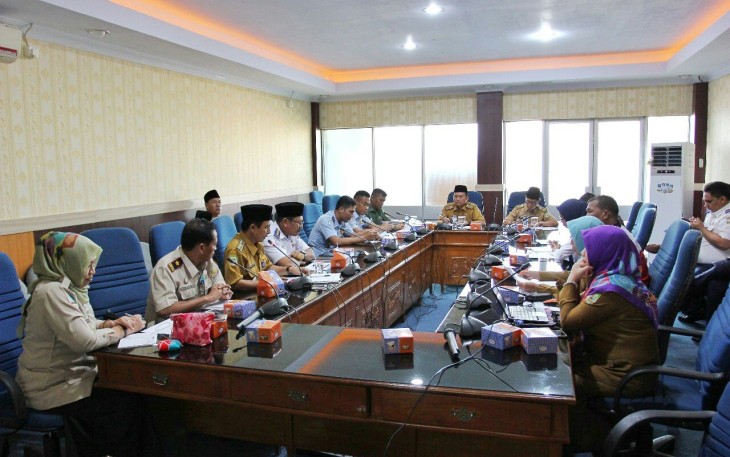 Rapat koordinasi persiapan pemberangkatan dan pemulangan jemaah haji tahun 2018.