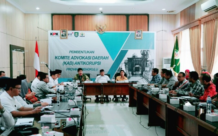 Sekda Provinsi Bengkulu Nopian Andusti mewakili Gubernur Bengkulu membuka acara Pembentukan Komite Advokasi Daerah.