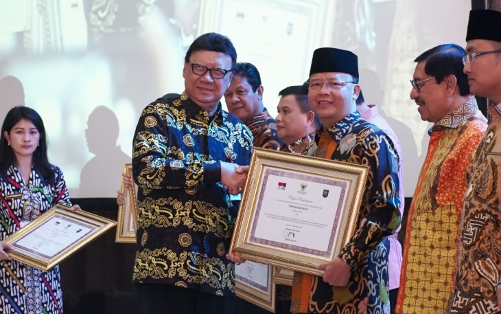 Pemprov Bengkulu Raih predikat baik tuntas penyelesaian TLHP pengawasan Itjend Kemendagri.