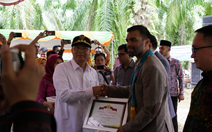 Groundbreaking ceremony di Desa Talang Beringing Kabupaten Seluma, Kamis (15/11/2018).