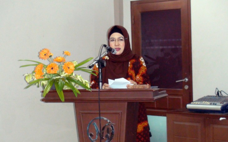Pelaksana Tugas Ketua TP PKK Provinsi Bengkulu Derta Wahyulin Rohidin membuka secara resmi Workshop.