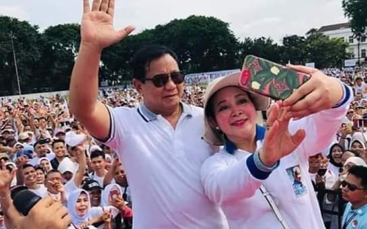 Capres Prabowo Subianto dan Titiek Soeharto
