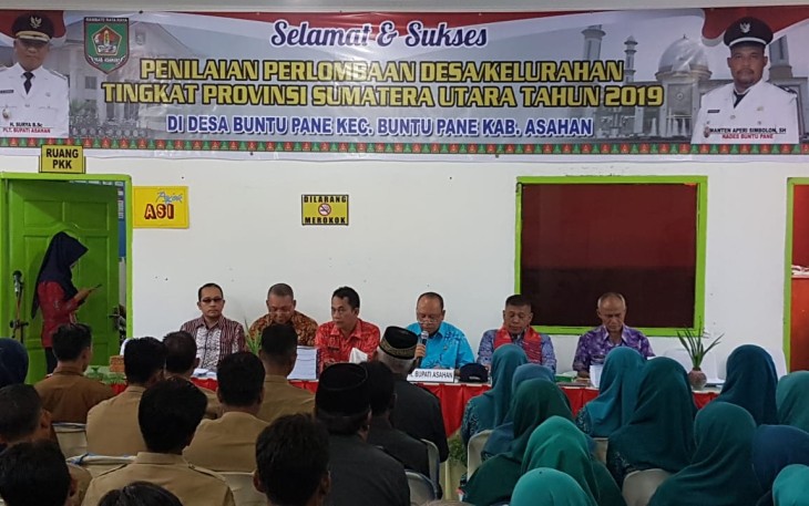 Penilaian perlombaan Desa/Kelurahan tingkat Provinsi Sumatera Utara tahun 2019 di Desa Buntu Pane, Asahan.