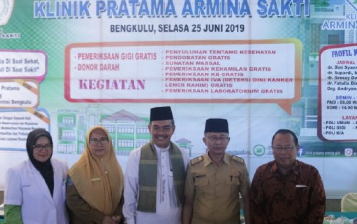 Asisten I Kota Bengkulu Bujang HR Hadir Dalam Peresmian Klinik Pratama Armina Sakti 