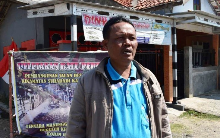 Ahmad Zaeni Kepala Desa Jatimulya Berikan Dukungan Penuh Pelaksanaan TMMD Kodim 0712/Tegal