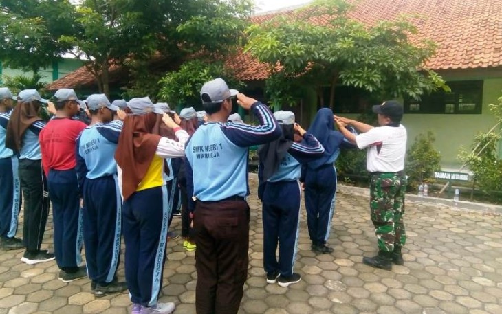 Pelatihan Pendidikan Baris Berbaris (PBB) Satgas TMMD Tegal