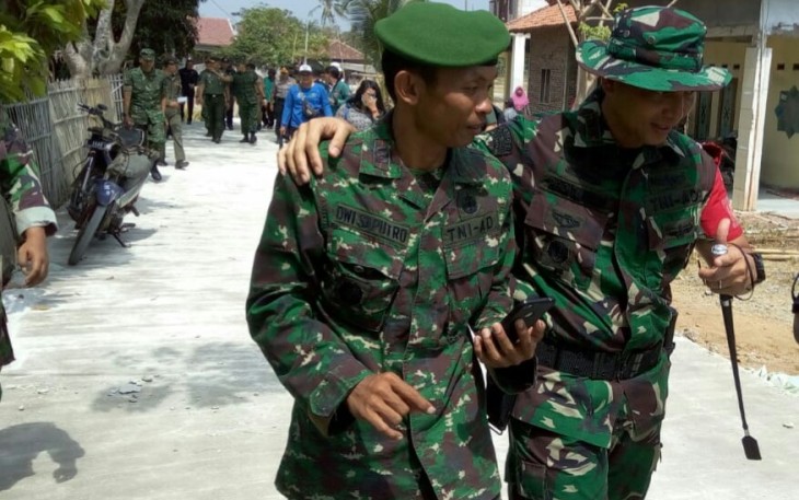 Dansatgas TMMD Desa Blukbuk Lakukan Pengecekan