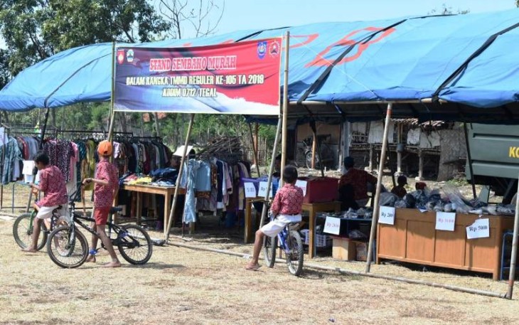 Stand Pasar Murah Sekali Lagi Hadir di Akhir Pembangunan TNI Tegal