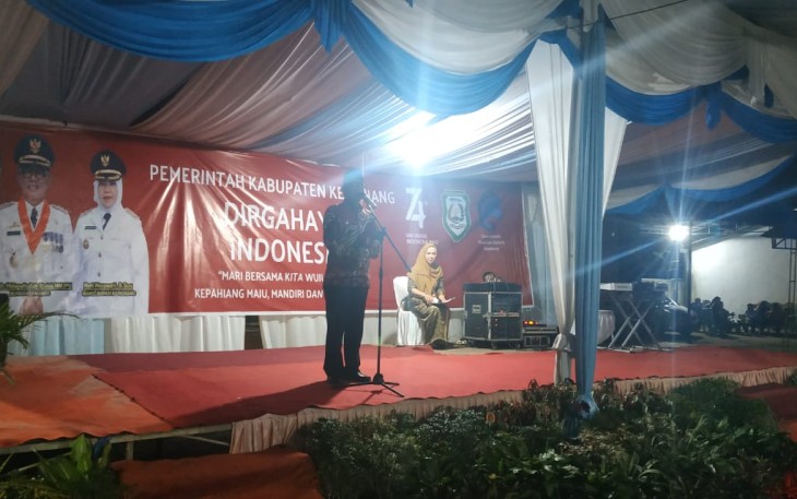 Bupati Kepahiang Dr Ir Hidayattullah Sjahid MM saat memberikan kata sambutan