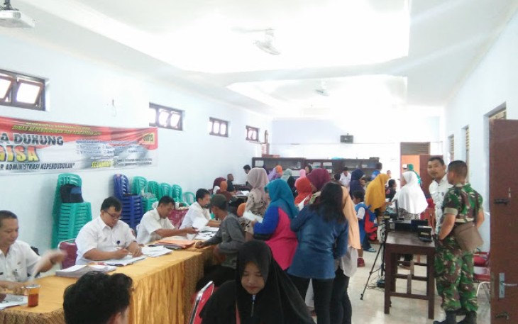 Dandim Klaten Gandeng Dinas Catatan Sipil KabKlaten Untuk Layani Warga Desa Jimbung