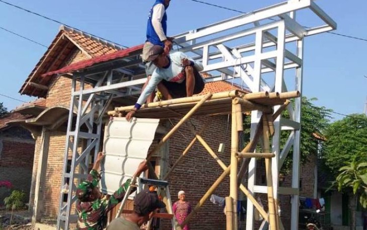 Satgas TMMD Tegal Benahi Kampung Jelang HUT Ke 74 RI