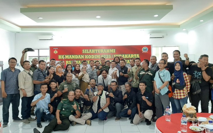 Dandim 0735/Surakarta Jalin Sulaturahmi Dengan Awak Media