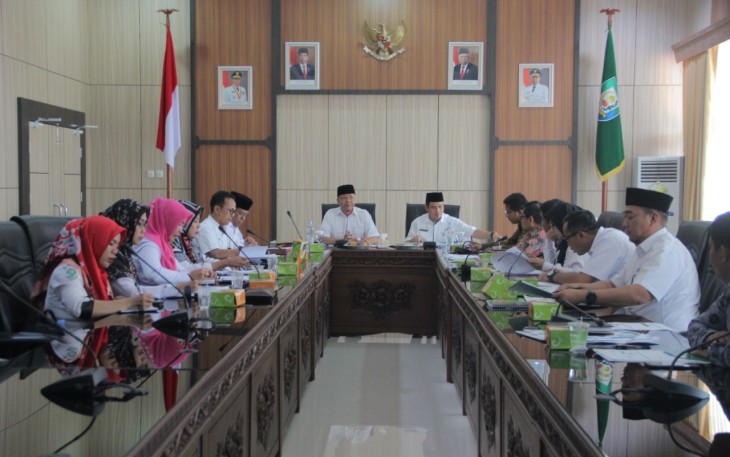 Gubernur Bengkulu Rohidin Mersyah Pimpin Rapat Koordinasi 