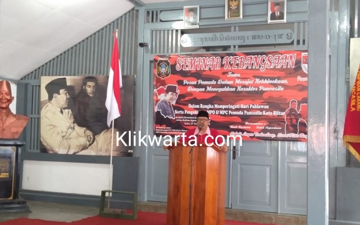 Plt Wali Kota Blitar Santoso Dalam Seminar Pemuda Pancasila Dikomplek Istana Gebang Kota Blitar 