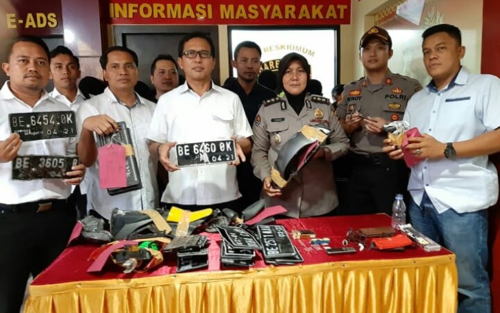 Ekspos barang bukti Ditreskrimum Polda Lampung