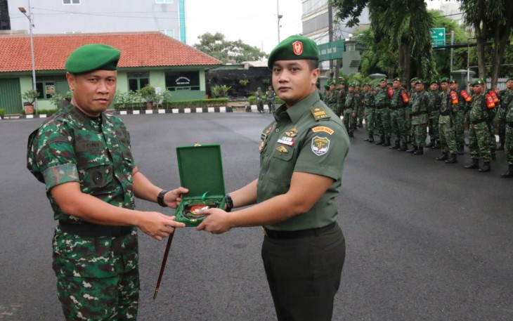 Kodim 0504/Jakarta Selatan Gelar Upacara Korp Raport Pelepasan Pasi Intel Pindah Satuan