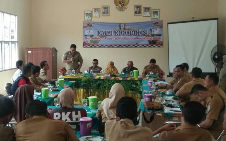 Rakor di kecamatan Pardasuka