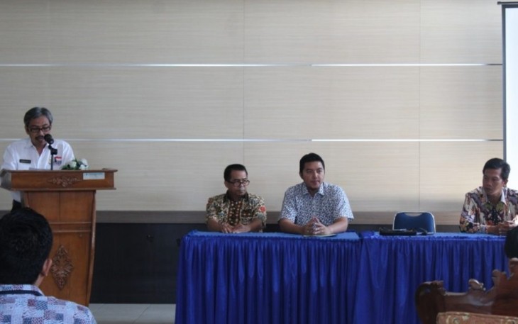 Kepala Dinas Komunikasi dan Informatika H Budiman Efdy Saat Memberikan Sambutan 