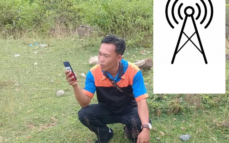 Tasman salah satu warga Kaur keluhkan susah sinyal
