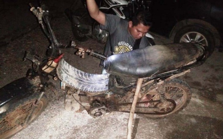 Motor pelaku yang berhasil diamankan polisi