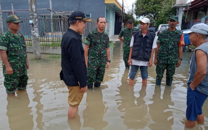 Dandim 0510/Trs Cek Lokasi Banjir
