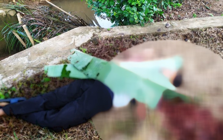 Mayat Bersimbah Darah di Bengkulu Tengah pasca ditemukan