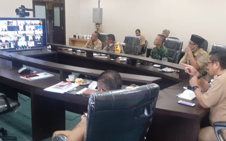 rapat koordinasi Gugus Tugas Pencegahan Covid-19 tingkat Kabupaten Tegal 