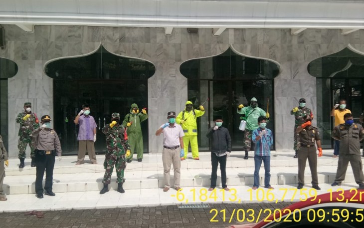 Tiga Pilar Kebon Jeruk Gelar Protokol Virus Corona