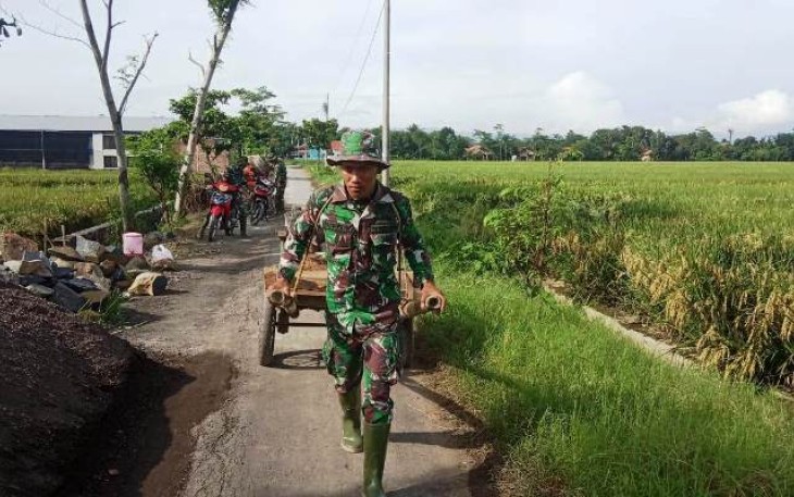 Gerobak Kayu Saksi Bisu Pembangunan Infrastruktur di Pantirejo Pekalongan