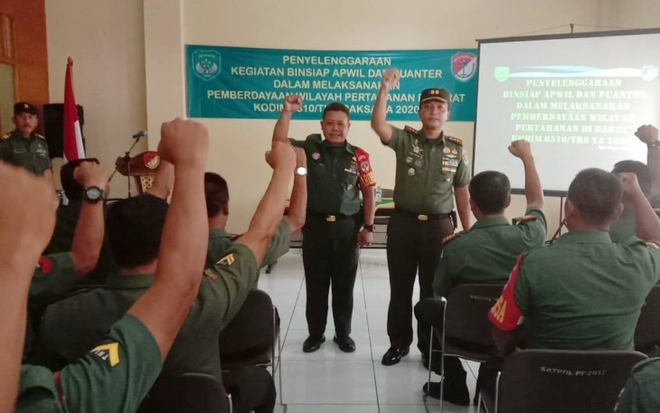 Dandim 0510/Trs Buka Penyelenggaraan Kegiatan Binsiap Apwil dan Puanter TA 2020