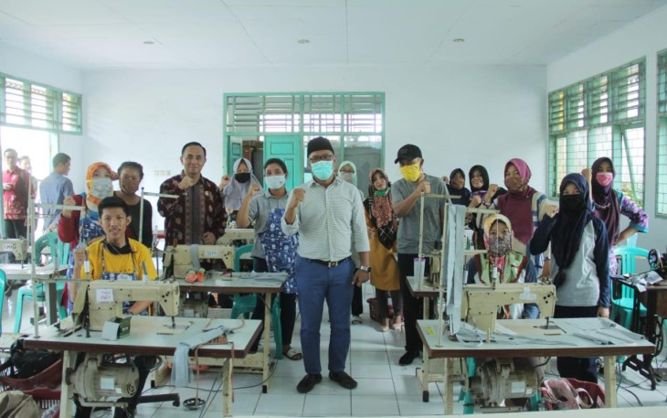 Produksi Masker di Bengkulu Terus Dilakukan
