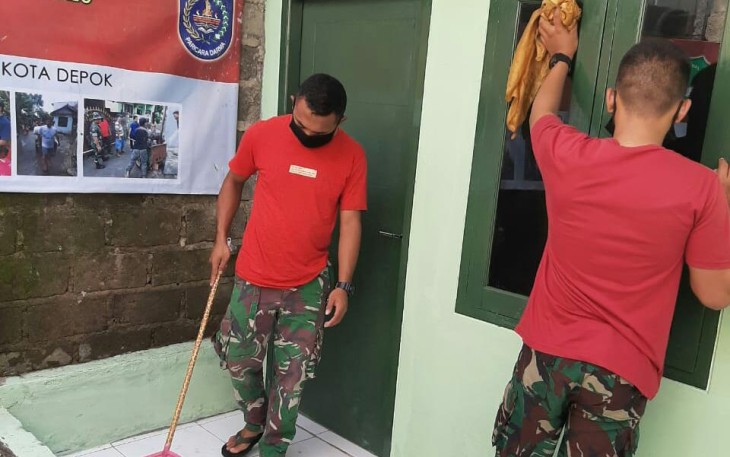 Satgas TMMD Bebersih Rumah Nona Rita 