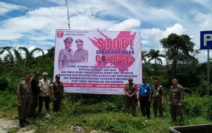 Satpol PP Lambar Ajak Masyarakat Stop Hoax Terkait Covid-19 di Medsos