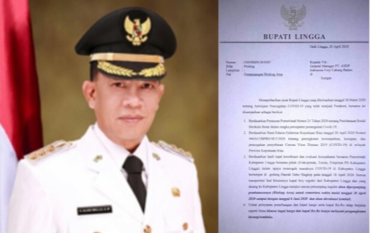 Bupati Lingga Surati Gm ASDP Cabang Batam Terkait Perpanjang Bloking Area