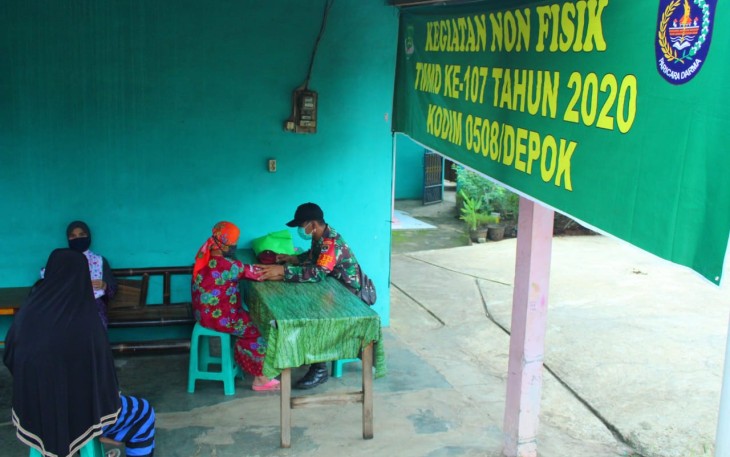 Non Fisik TMMD Warga Cilodong Dapat Penyuluhan Covid-19 dan Pemeriksaan Kesehatan
