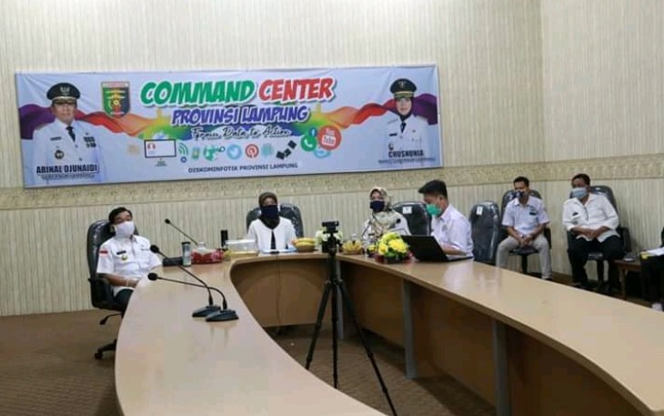 Wagub Vidcon Monitoring Kebijakan Pemprov Lampung Mengenai Kesiapsiagaan Desa Tanggap Covid-19