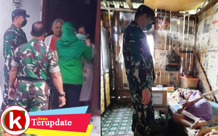 Dandim 1310/Bitung Pimpin Kegiatan Bakti Sosial Pembagian Sembako dan Masker