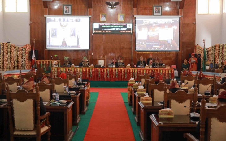 Paripurna DPRD Rejang Lebong Dalam Menyambut HUT Kota Curup ke 140 dilakukan Secara Virtual 