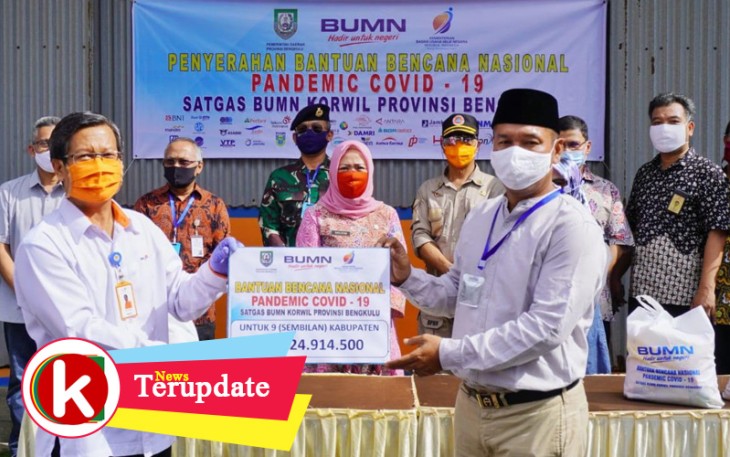 Bantuan Satgas BUMN untuk 9 Kabupaten di Bengkulu Disalurkan